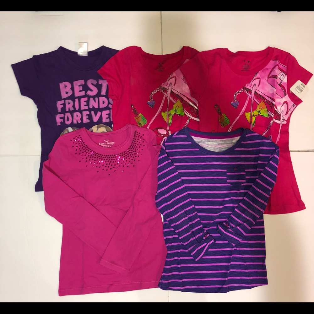 Assorted Brands Girls Tops Bundle Lot 5